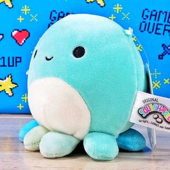 Squishmallow Zobey the Octopus 4.5" UltraSoft Easter Holiday Plush Toy NWT - Picture 6 of 12